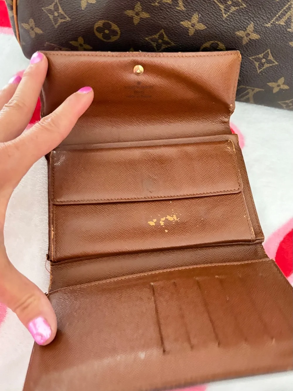 Louis Vuitton Monogram Canvas Trifold Wallet in Brown and Gold